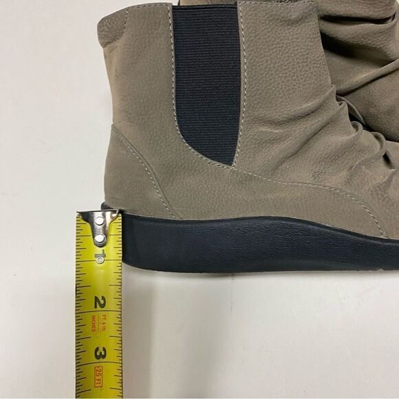 CLARKS CloudSteppers Sillian Ankle tan round toe flat zip up comfort boots 9 - Picture 5 of 13